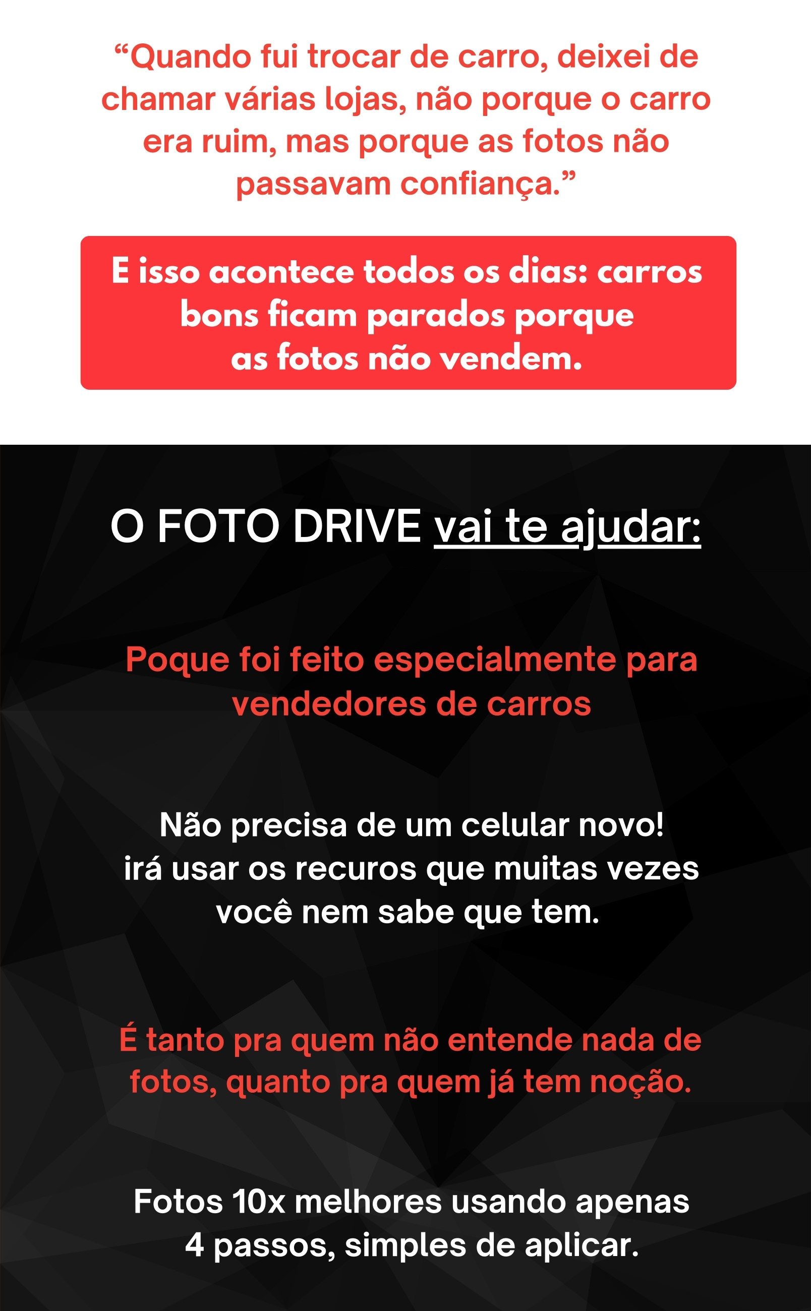 Antes e Depois - Método FOTO DRIVE